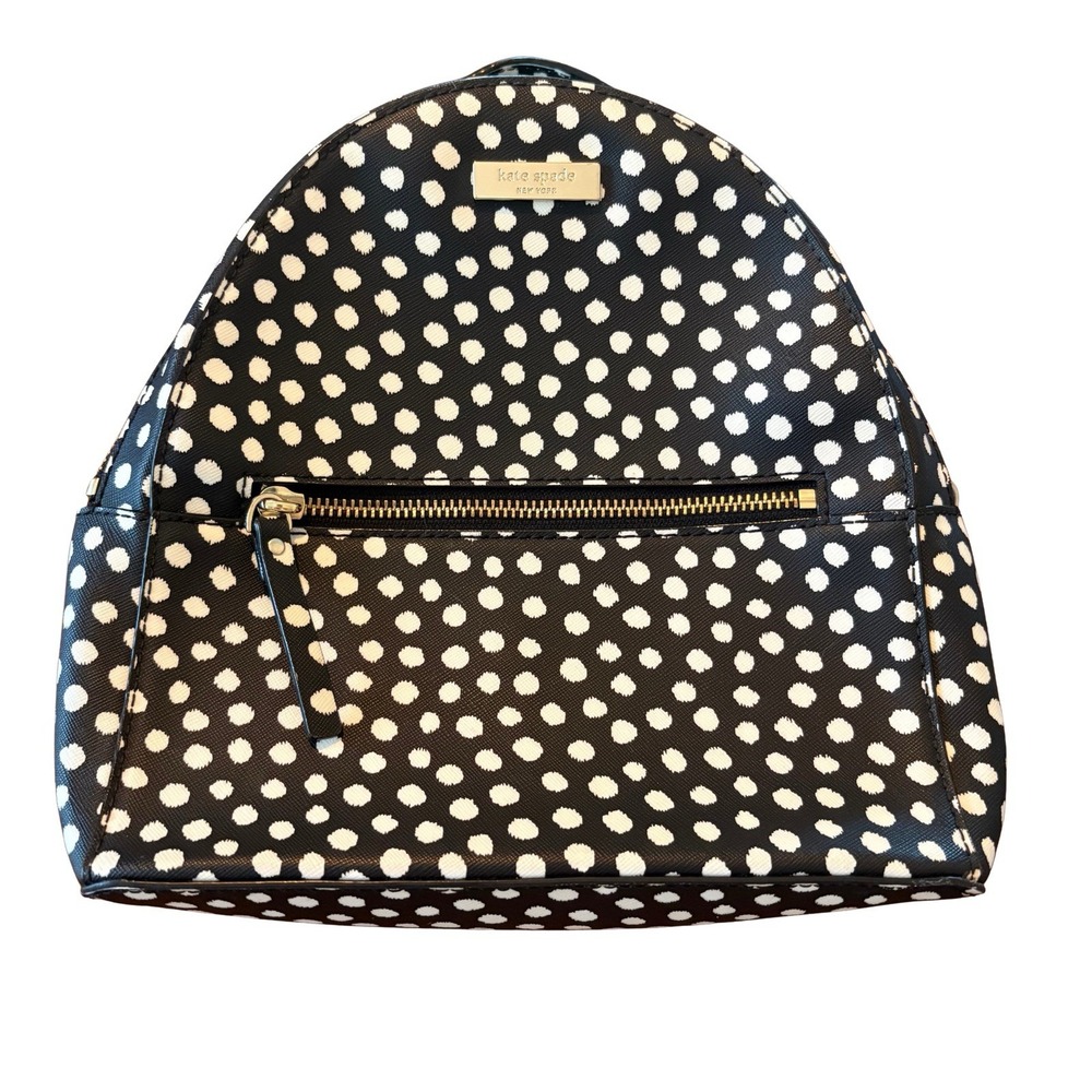 Kate Spade • Laurel Way Printed Musical Dot Black White Sammi Backpack Bag
